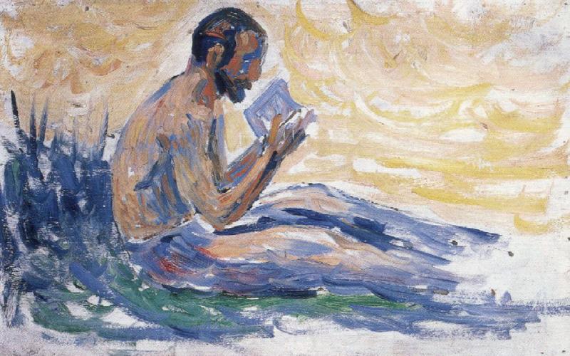 Paul Signac man reading Spain oil painting art